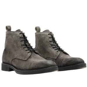 AllSaints Drago Suede Lace Up Boots Charcoal Grey Men's Size 40 (US 7) NWOB